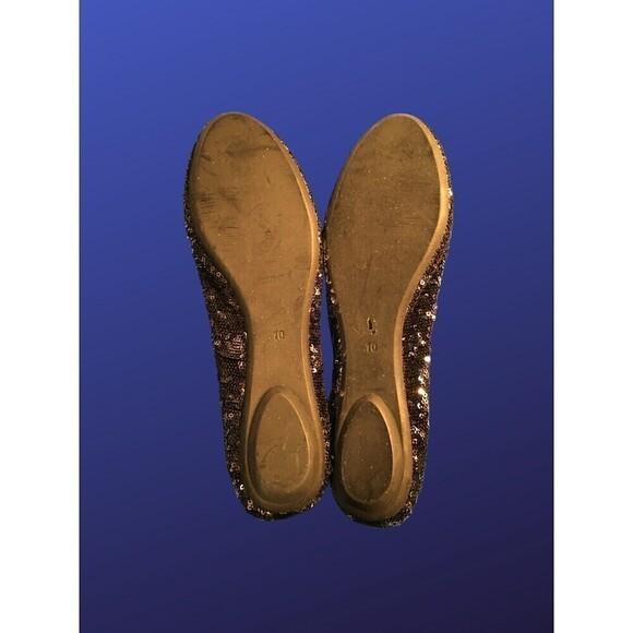 𝅺CROWN VINTAGE Sequin Ballet Flats, Dark Gray, Women’s Size10M, NWOB - Picture 8 of 8